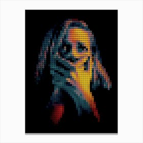 Don T Breathe In A Pixel Dots Art Style Canvas Print