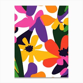 Flowers On A White Background Canvas Print