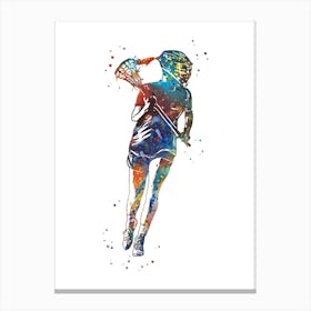 Lacrosse Player Girl 1 Canvas Print