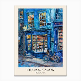 Edinburgh Book Nook Bookshop 3 Poster Canvas Print