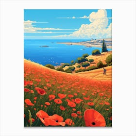 Gallipoli Battlefields Pixel Art 4 Canvas Print