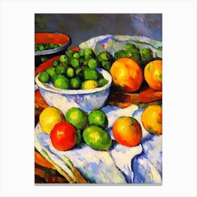 Peas Cezanne Style vegetable Canvas Print