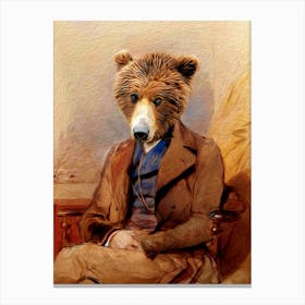 Sean The Wise Bear Pet Portraits Canvas Print