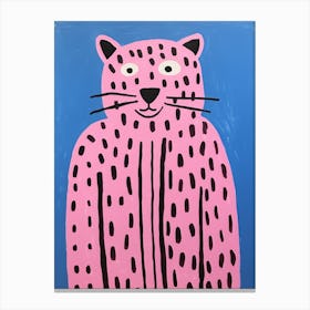 Pink Polka Dot Siberian Tiger 1 Canvas Print