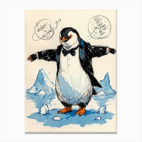 Penguin In Tuxedo Canvas Print