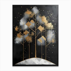 Trees In The Snow Canvas Print