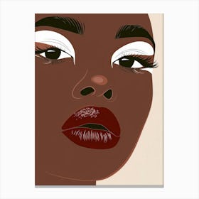 Illustration Of A Black Woman 2 Canvas Print