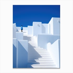 White Buildings In Mykonos Canvas Print