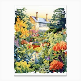 Hidcote Manor Gardens Uk Modern Illustration 3 Canvas Print