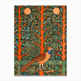 William Morris Pheasant In The Forest Canvas Print