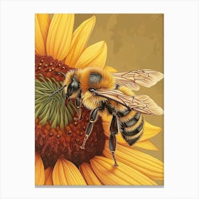 Mason Bee Storybook Illustrations 9 Canvas Print