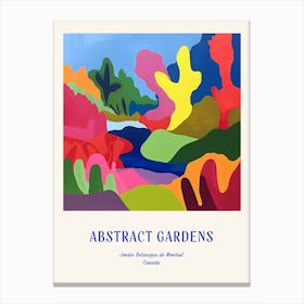 Colourful Gardens Jardin Botanique De Montral Canada 2 Blue Poster Canvas Print