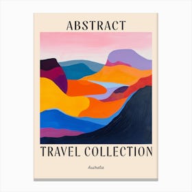 Abstract Travel Collection Poster Australia 2 Canvas Print