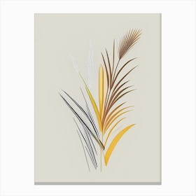 Lemon Grass Spices And Herbs Retro Minimal 2 Canvas Print