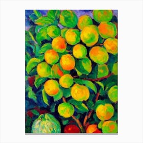 Custard Apple Fruit Vibrant Matisse Inspired Painting Fruit Canvas Print