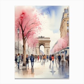 Paris Arc De Triomphe Canvas Print