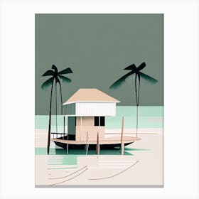 Bocas Del Toro Panama Simplistic Tropical Destination Canvas Print