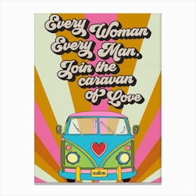 Isley Jasper Isley Caravan Of Love Retro Colourful Canvas Print