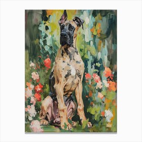 Great Dane Acrylic Painting 2 Canvas Print