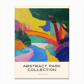 Abstract Park Collection Poster Ueno Park Tokyo 2 Canvas Print
