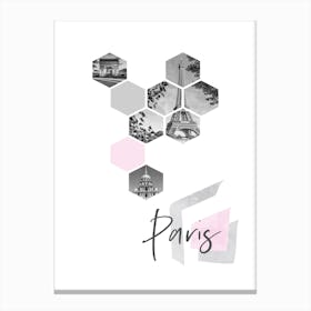 Urban Design Paris Pink Canvas Print
