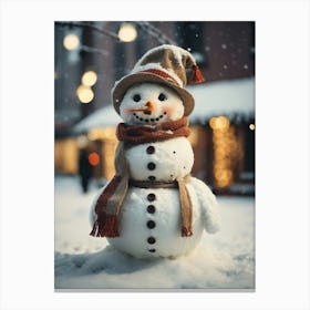 Snowman 2 Canvas Print