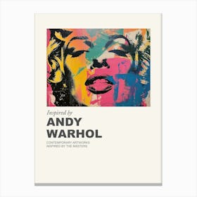 Museum Poster Inspired By Andy Warhol 5 Canvas Print