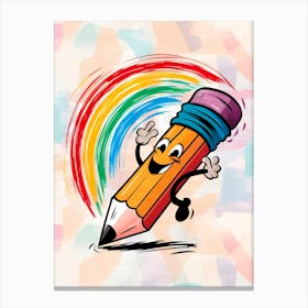 Rainbow Pencil Canvas Print