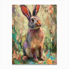 Mini Rex Rabbit Painting 3 Canvas Print