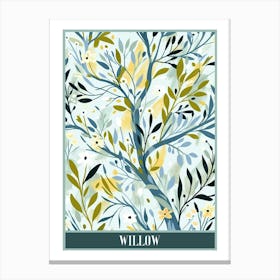 Willow Tree Flat Illustration 2 Poster Canvas Print