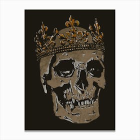 Skull With Crown Canvas Print