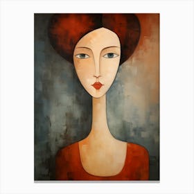 Contemporary art of woman's portrait 9 Canvas Print