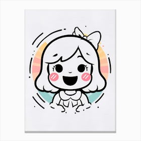 Kawaii Girl Canvas Print