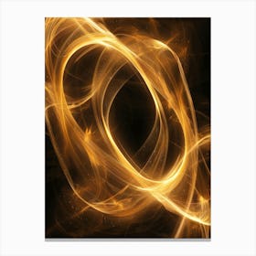 Abstract Golden Swirls 2 Canvas Print