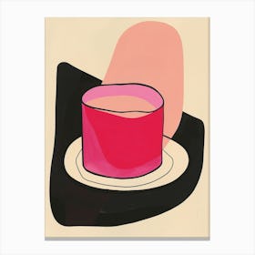 Pink Minimalist Jelly Painting Canvas Print