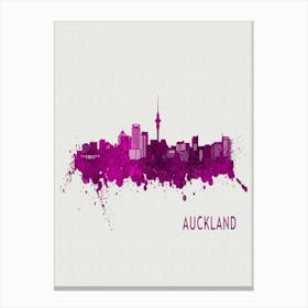 Auckland New Zealand City Purple Canvas Print