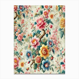 Floral Wallpaper 11 Canvas Print