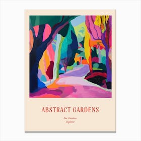 Colourful Gardens Kew Gardens United Kingdom 4 Red Poster Canvas Print
