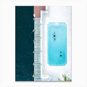 Aerial Swimming Pool Canvas Print