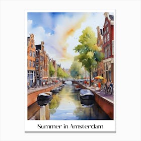Summer in Amsterdam. 5 Canvas Print