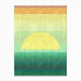 Geometric sunset 2 Canvas Print