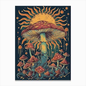 Mushrooms In The Sun Canvas Print