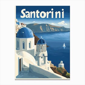 Aihrgdesign A Vintage Travel Poster Of Santorini Featuring Th 5211b55a A240 4143 89bb A06c7fde7aa2 3 Canvas Print