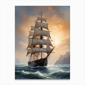Sailing Ship Painting (1) Canvas Print