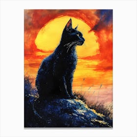 Sunset Cat Canvas Print