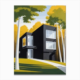 Minimalist Modern House Illustration (55) Canvas Print