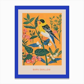 Spring Birds Poster Barn Swallow 1 Canvas Print