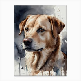 Golden Retriever Painting Canvas Print