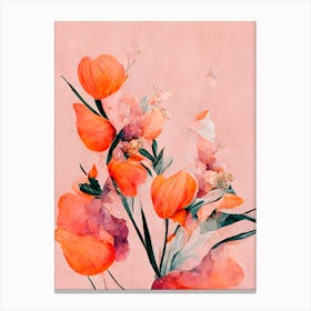 Tangelo Tulips Canvas Print