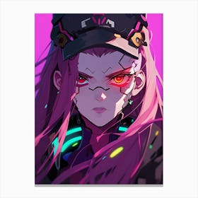 Anime Girl With Pink Hair Canvas Print